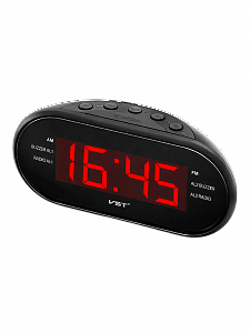 Часы электронные настольные от сети с радио VST 902-1 Красные